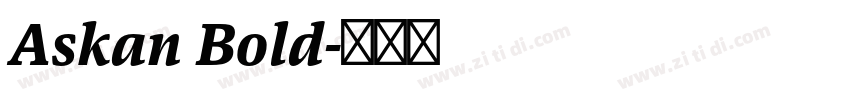 Askan Bold字体转换